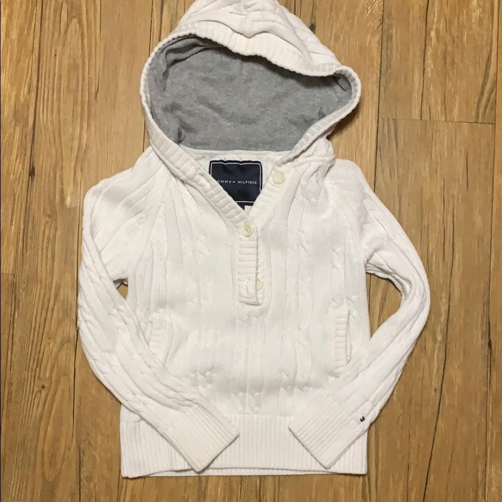 Tommy Hilfiger knitted hoodie.